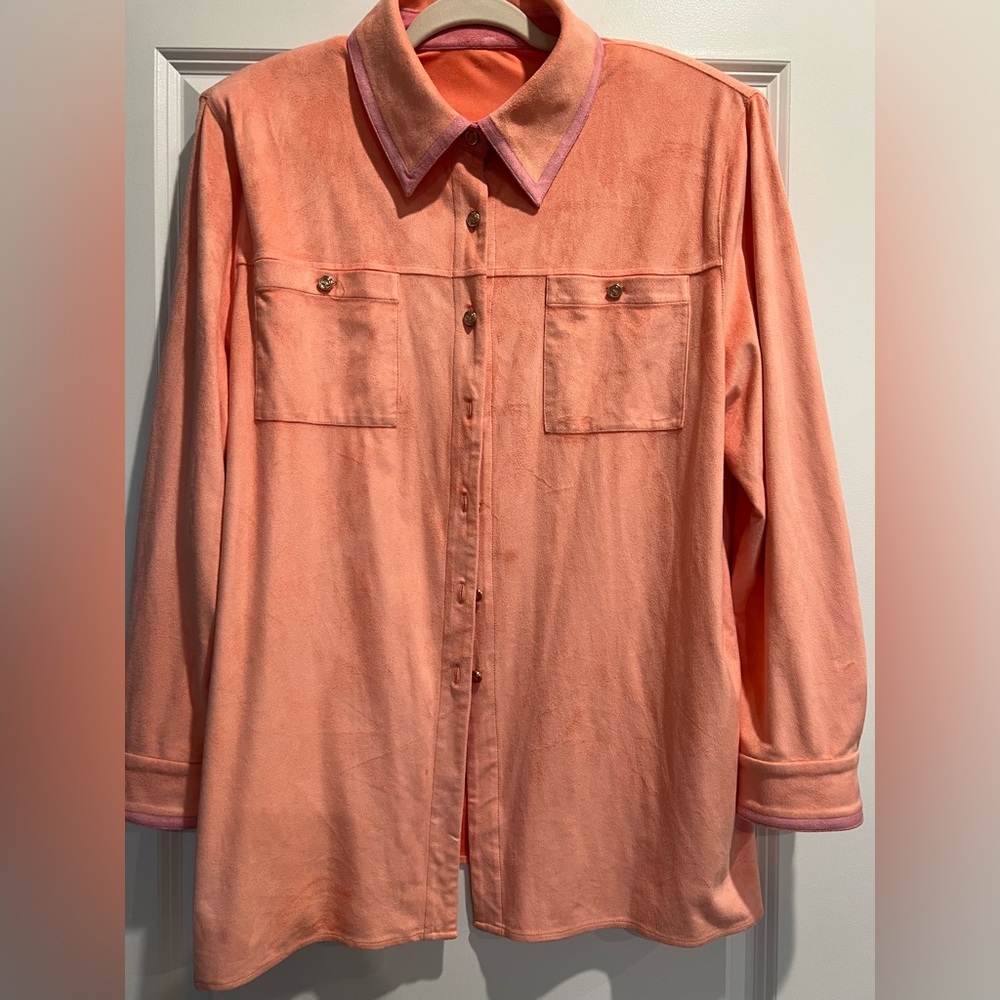 St. John Vintage Coral and Pink Trimmed Jacket